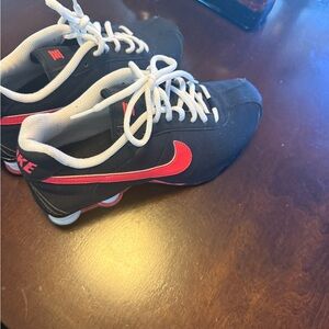 Women’s Black and pink Sneakers with White Laces